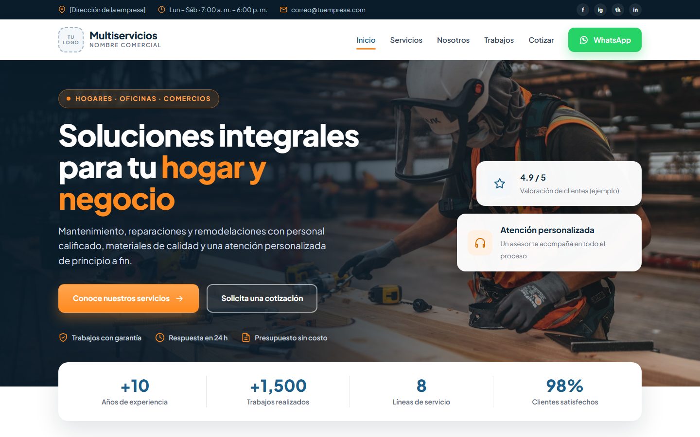 Página web de multiservicios